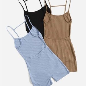 Shein 3 piece rompers open back